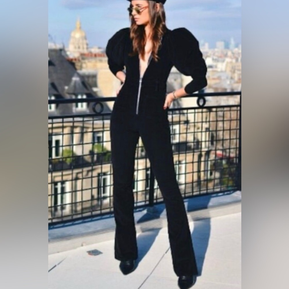 WEWOREWHAT 70s Corduroy Jumpsuit in Black Size XS - Picture 8 of 8